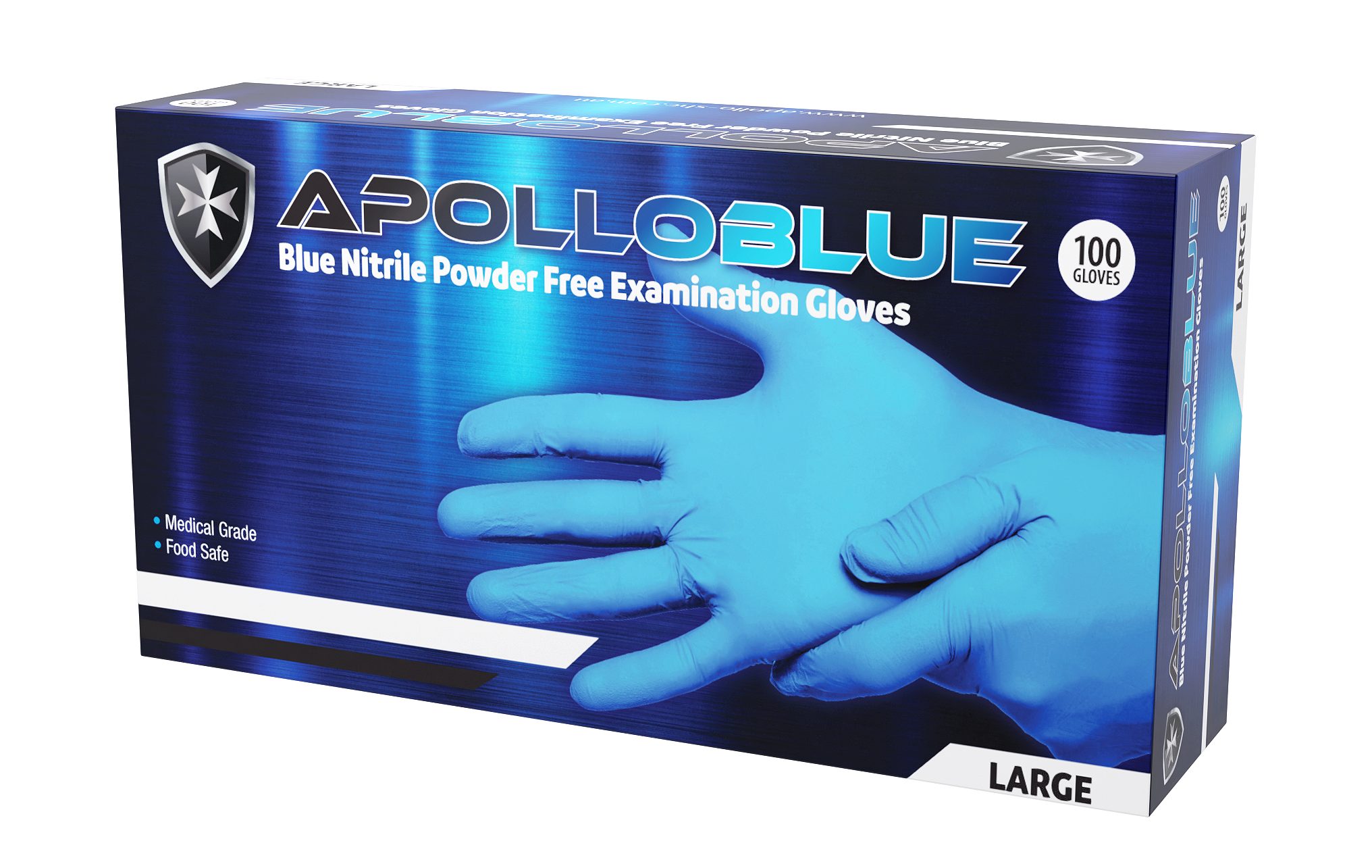 Apollo Blue Nitrile glove Powder free Examination glove TGA approved