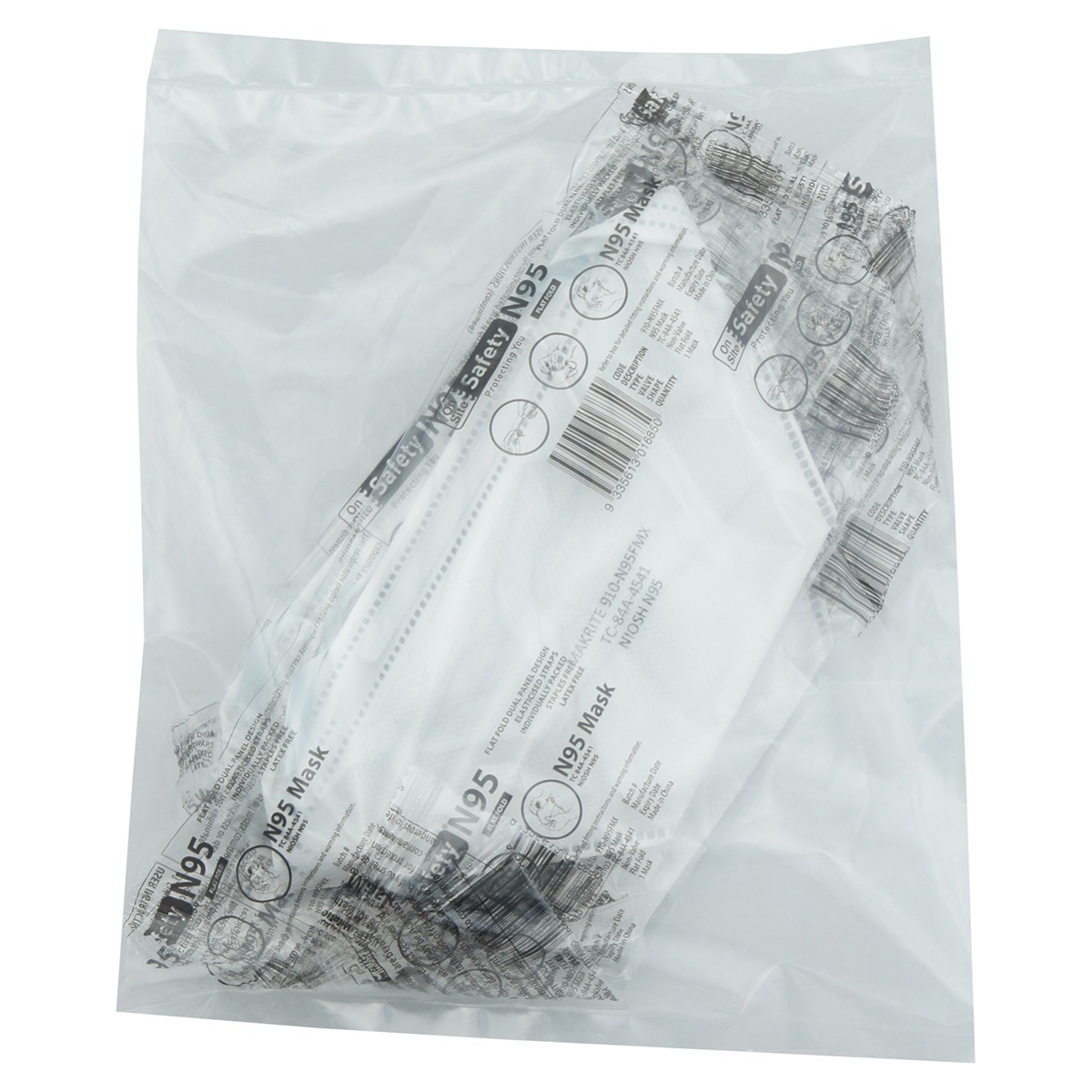 N95 Horizontal Flat Fold Mask, 3 per pack