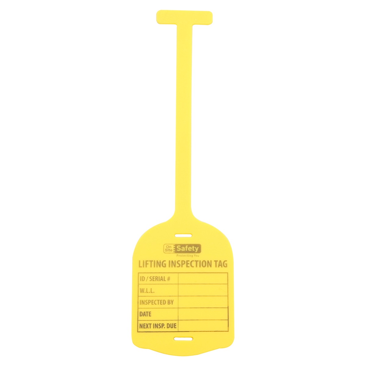 Lifting Inspection Tag, Silicone, Yellow, 10/pack