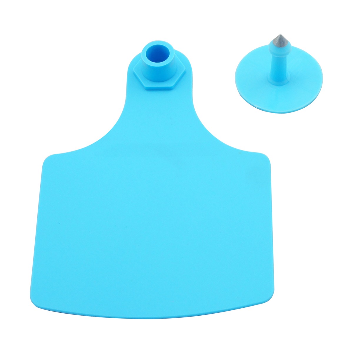 ID/Cattle Tags, Colour Matching Stud, 100x75mm, Blue, 100 sets per bag