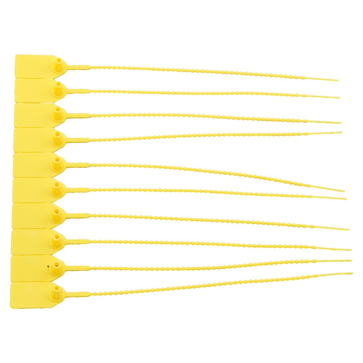 Tamper Evident Security Pull Tags, 215mmL, Bag of 100 tags, Yellow
