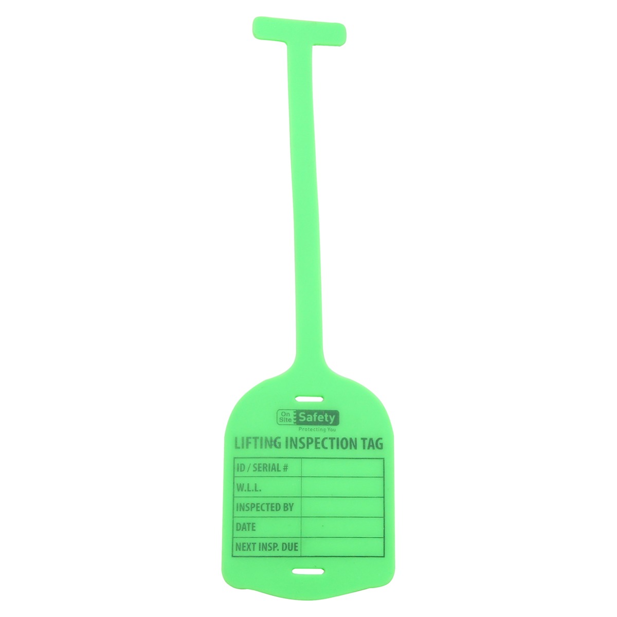 Lifting Inspection Tag, Silicone, Green, 10/pack