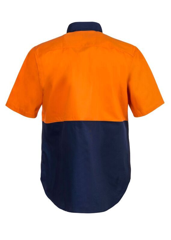 Hi Vis Two Tone Short Sleeve Cotton Drill Shirt thumbnail 4
