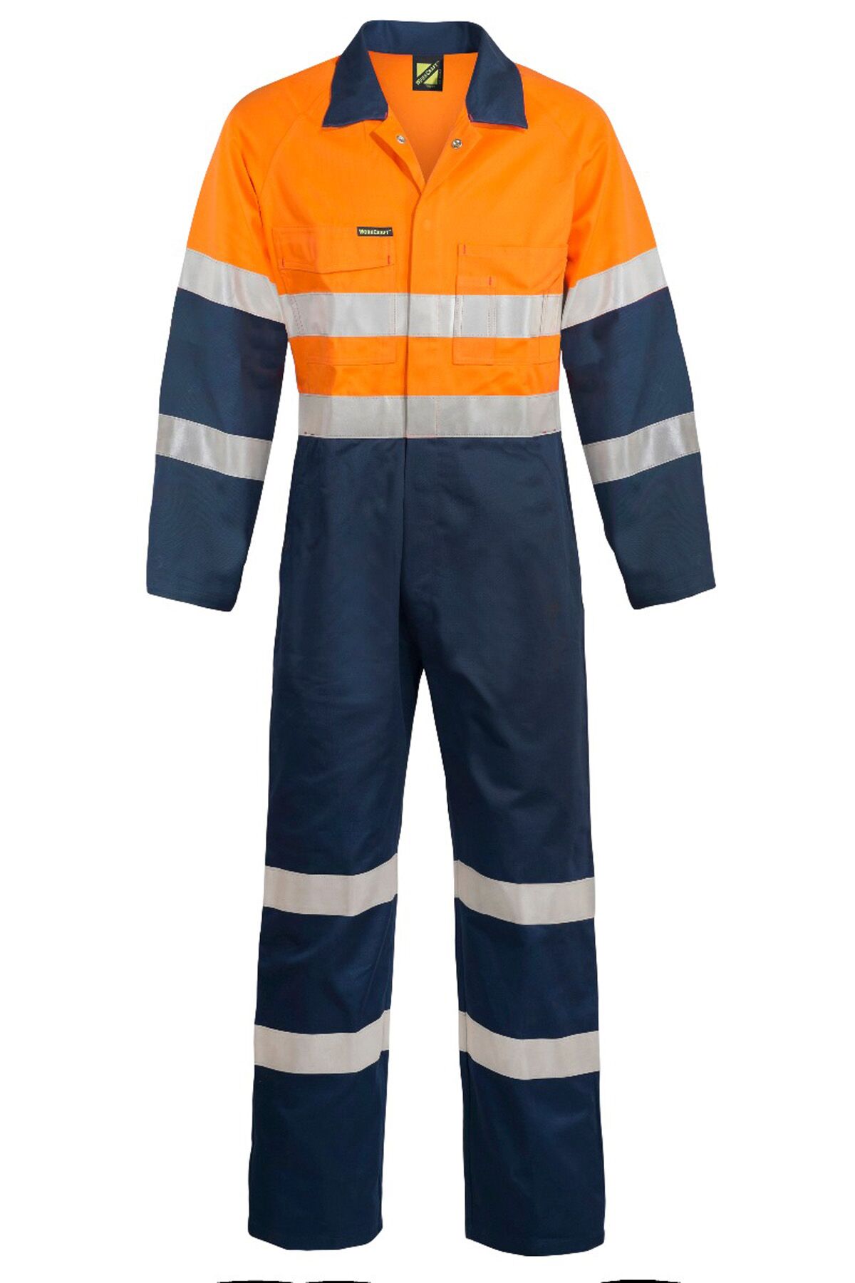 Hi Vis Cotton Drill Reflective Industrial Laundry Coverall
