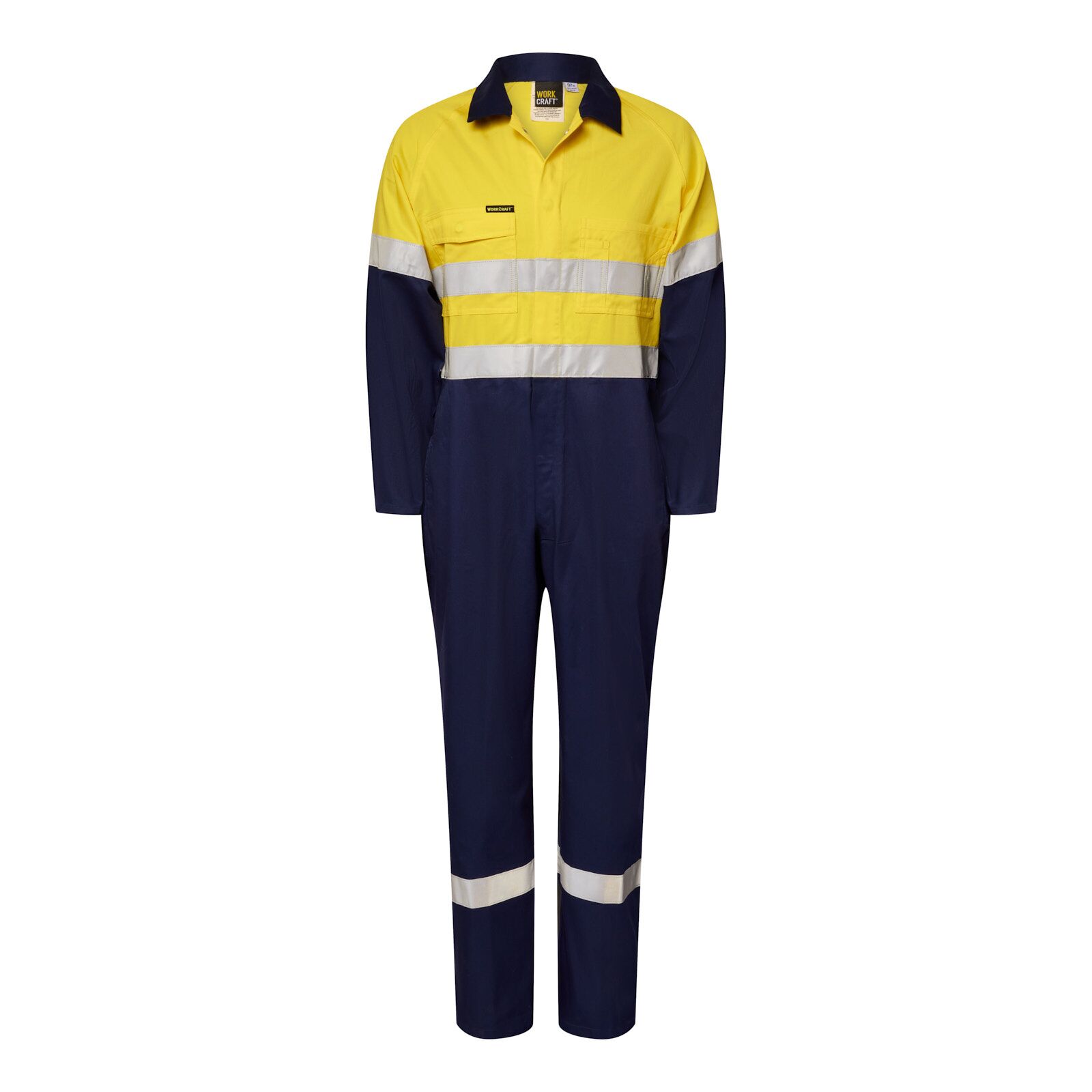 Light Weight Hi-Vis Cotton Drill Coveralls with Reflective Tape thumbnail 3