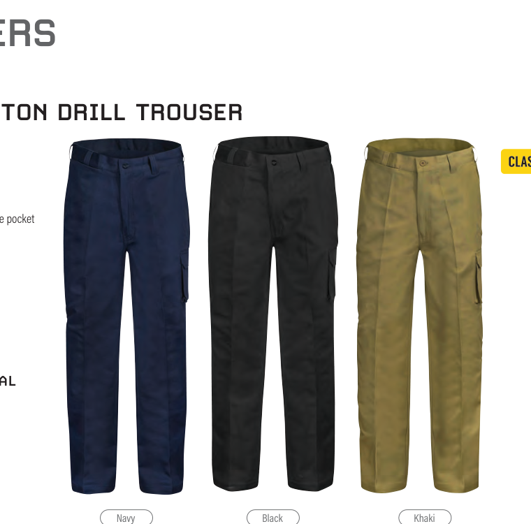 Cargo Cotton Drill Trouser