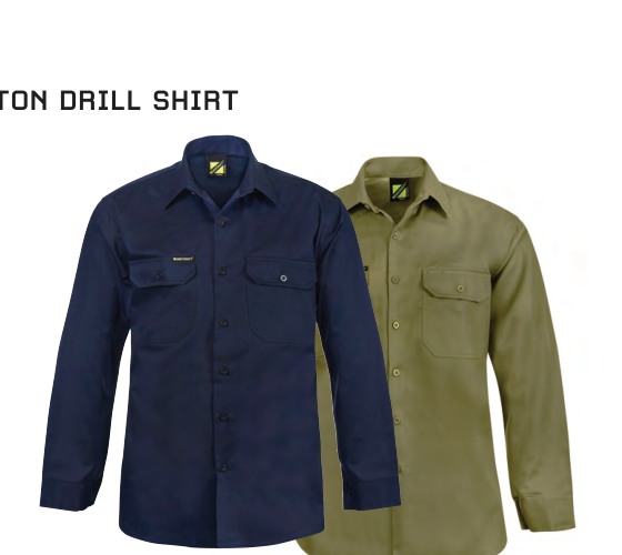 Long Sleeve Cotton Drill Shirt